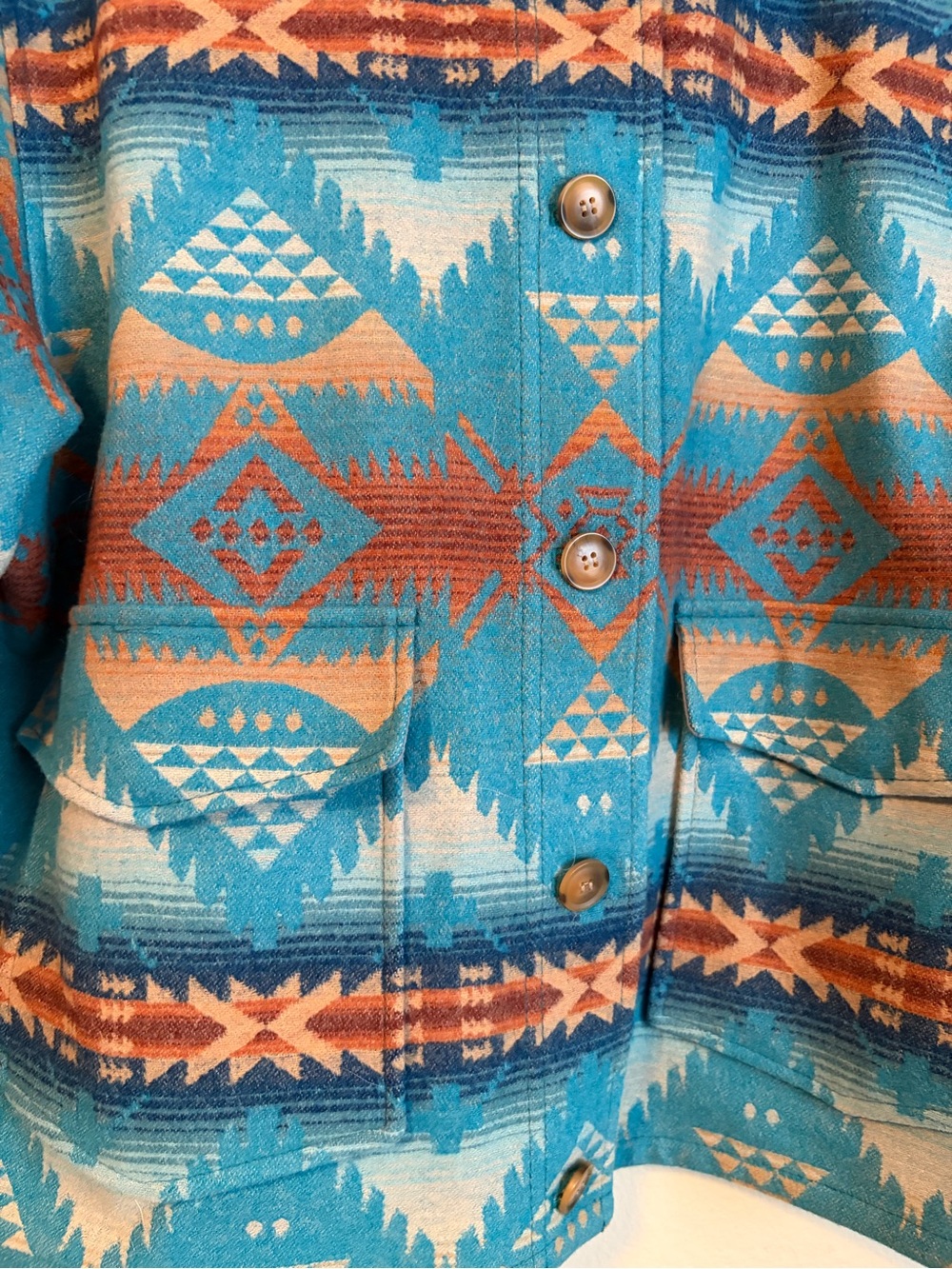 Turquoise Wool Pendleton Women’s Jacket size XL - Picture 5 of 7